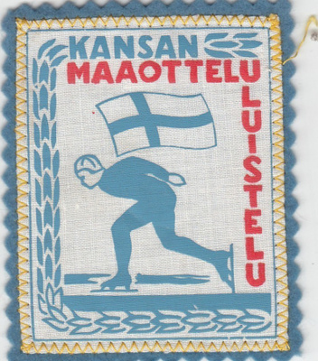 Luistelu Kansan maaottelu  hihamerkki  p46