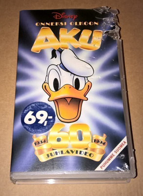 DISNEY  ONNEKSI OLKOON AKU  60 JUHLAVIDEO 1934 - 1994  VHS
