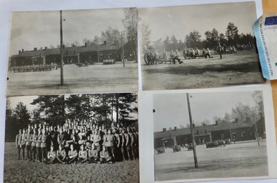4 VANHAA Valokuvaa Tykki Tykistö 1920-l