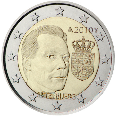 ** LUXEMBURG 2€ 2010 Wappen pillerissä **