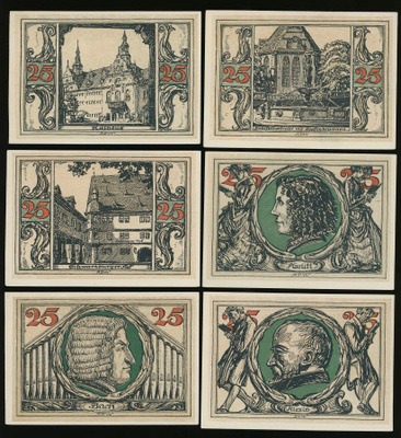 Saksa 6 x 25 Pfennig, Arnstadt 1921