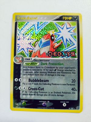 Crawdaunt 6/107 Ex Deoxys Reverse Holo Stamped