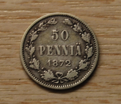 50 penniä 1872 Aleksanteri II