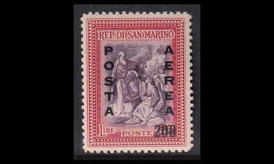 San Marino 403 ** Lentoposti päällepainama (1948)