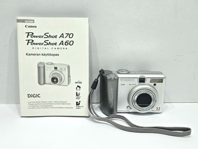 Canon Powershot A70 (Korjattavaksi/varaosiksi)