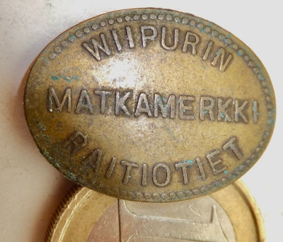 VANHA Matkamerkki Poletti Raitiovaunu Viipuri