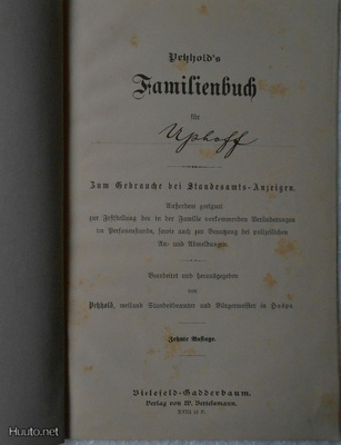Perhekirja sukukirja syntyneet,kuolleet, avioliitot lapset