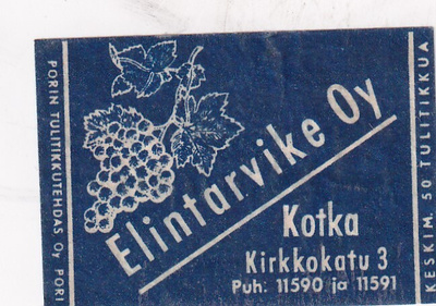 Kotka. Elintarvike Oy    s27