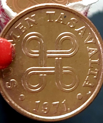 5 penniä 1971 UNC