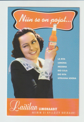 Postikortti, LAITILAN LIMONAADIT, mainoskortti