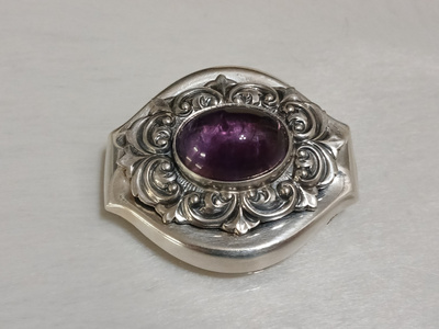 Vintage desing Holger Lindström hopea rintakoru solki rintan