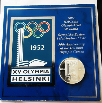 Muistomitalli 1952 Helsingin XV olymialaiset 2002 avaamaton