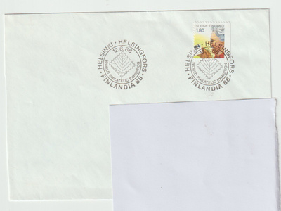Postileima : HELSINKI 12.6.88 FINLANDIA 88