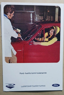 Ford. Fordin huoltotoimintojen mainospk, p. 1990