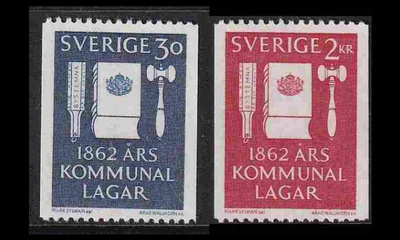 Ruotsi 487-8 ** Kunnallislait 100v (1962)