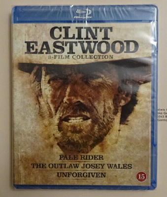 blu-ray, Clint Eastwood Western Collection 3 disc - UUSI
