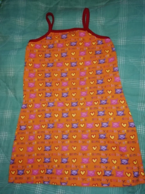 Kids skill toppimekko 130 cm ( 140 ) oranssi kissakuvio+(v)
