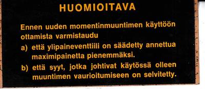Huomioitava , tarra e.237