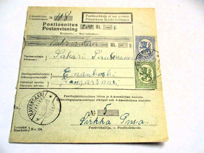 1928 Ravansaari postiosoitus