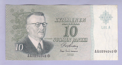 Suomi 10 mk v.1963 Litt. A P-104r (Kullberg-Lindblom) tähti
