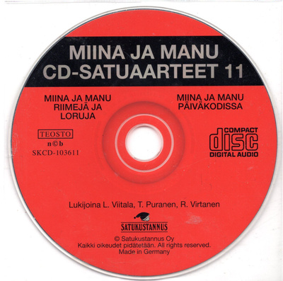 CD: MIINA JA MANU SATUAARTEET 11 (ilman kansipaperia)