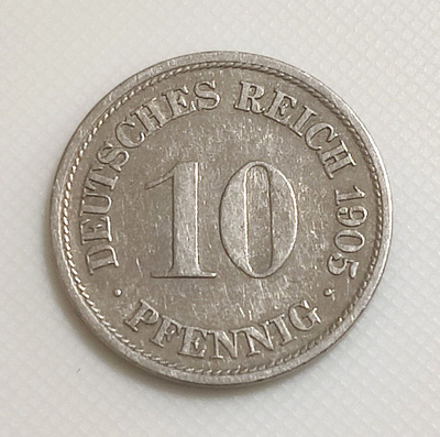 Saksa 10 Pfennig 1905F