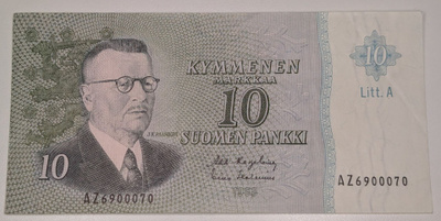 10 Markkaa 1963 Litt. A AZ6900070