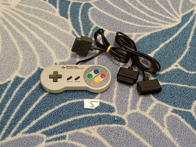 Huollettu SFC / SNES Alkuperäinen Ohjain + Jatkojohto 5