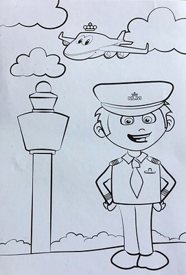 KLM lentoyhtiö postikortti