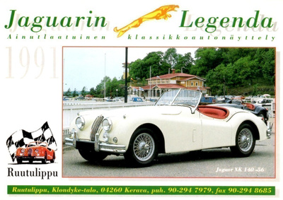 Jaguar XK 140 Roadster -postikortti