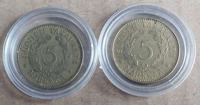 5 mk 5 markkaa 1941 - 2 kpl