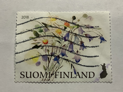 2537/ 2018 Onnenkukkia 2/5 o leimattu