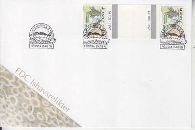 Åland FDC  LaPe 124 välilöparilla