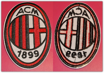 Serie A - Brodeerattu AC Milan kangasmerkki #31201