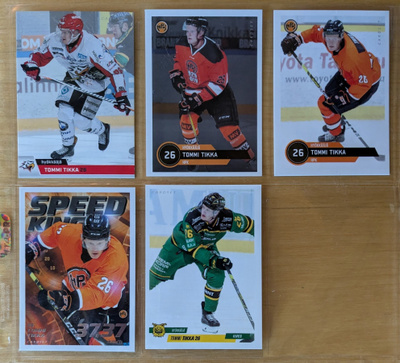 Tommi Tikka (HPK, Ilves, Sport) 5 kpl kortteja