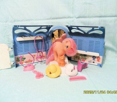 MY LITTLE PONY G1 PRETTY PARLOR + PONY + TARVIKKEET