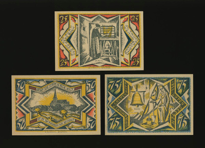 Saksa Notgeld 25, 50, 75 Pfg, Twistringen 1921