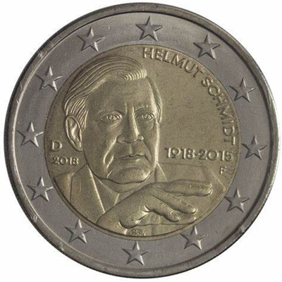 SAKSA ERIKOISEURO 2 EUROA 2018 (Helmut Schmidt)