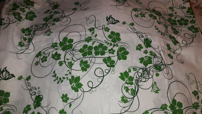Verhokappa : vihreä valkoinen keväinen kappa 50x272cm