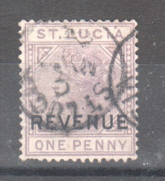 St Lucia 1884 veromerkki.
