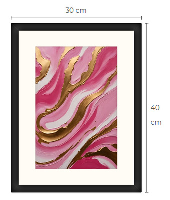 Uusi abstrakti Art Print paspis & kehys 30 cm x 40 cm