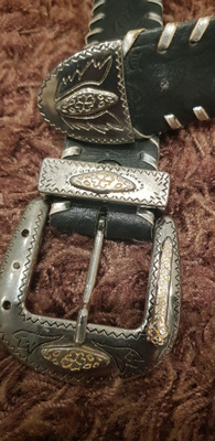 Western -henkinen musta vintage EL RANCHERO Nahkavyö / Vyö