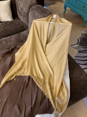 Beige pashmina / silkki hartiahuivi