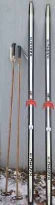 Karhu Titan sukset 195cm + sauvat 150cm