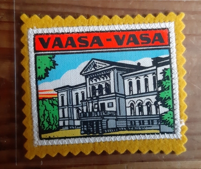 Vaasa -Vasa vintage kangasmerkki