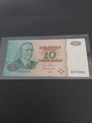 Pakka sileä 10mk seteli 1980