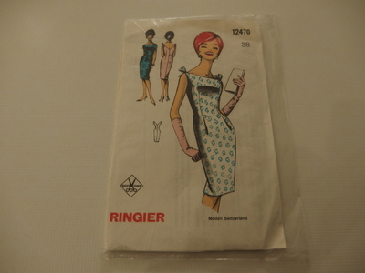 Vintage naisen puvun kaava , koko 38 , 50 - 60 -luvulta