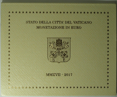 2017 VATIKAANI 1c - 2 euro kansiossa BU laatu,
