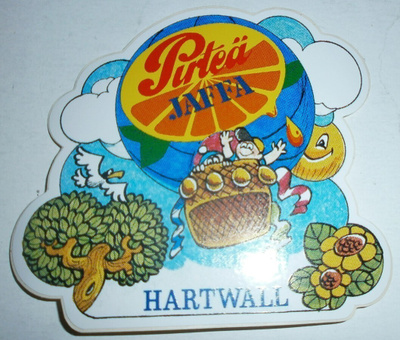 Pirteä Jaffa, Hartwall - vanha, käyttämätön tarra