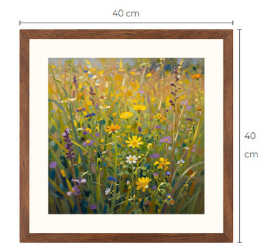 Uusi uniikki kesämaisema art print taulu 40 cm x 40 cm